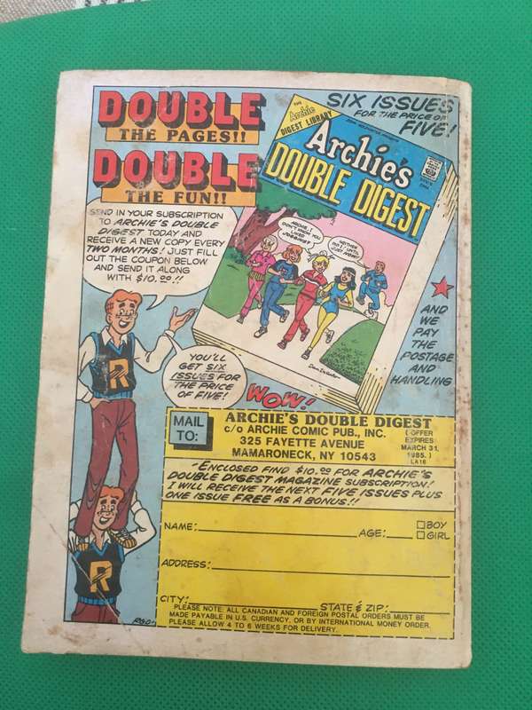 VINTAGE ARCHIE DIGEST - LITTLE ARCHIE - NO. 16 - 1985
