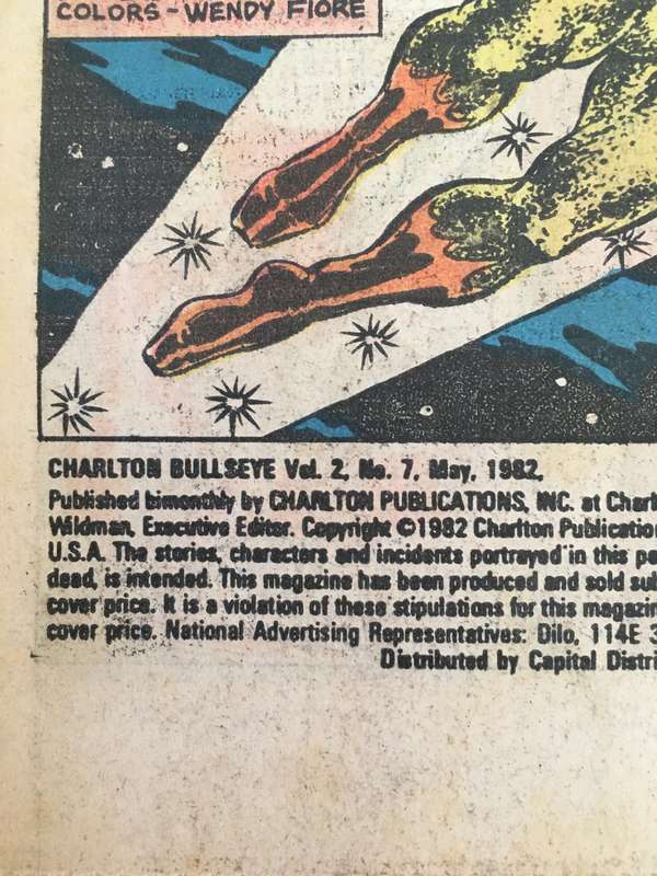 CHARLTON COMICS - BULLSEYE - CAPTAIN ATOM - VOL. 2  NO. 7 - 1982