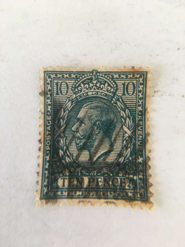 GREAT BRITAIN  - KING GEORGE V  - USED 10p REVENUE STAMP