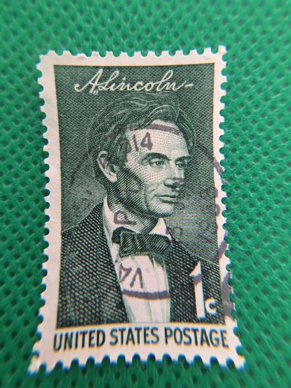 AMERICA USED ABRAHAM LINCOLN STAMP 1c