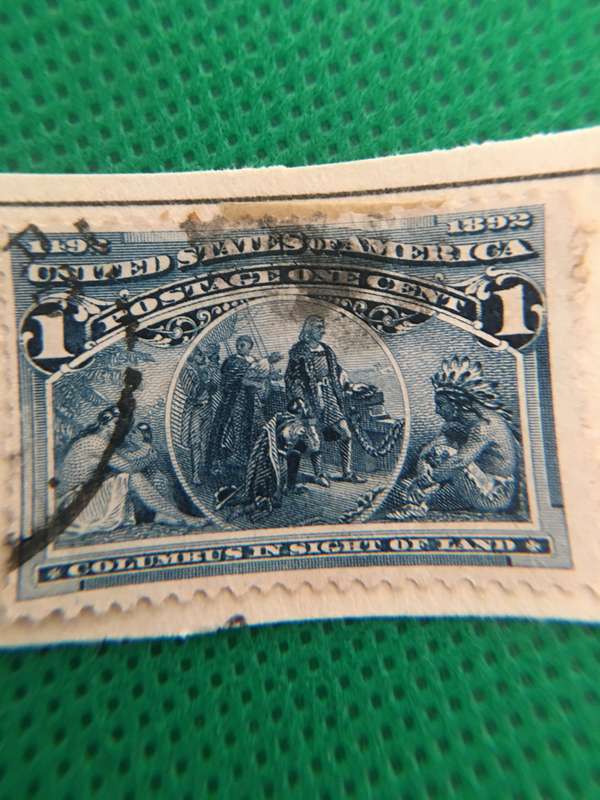 AMERICA USED STAMP - COLUMBUS USED STAMP IN SIGHT OF LAND - 1892