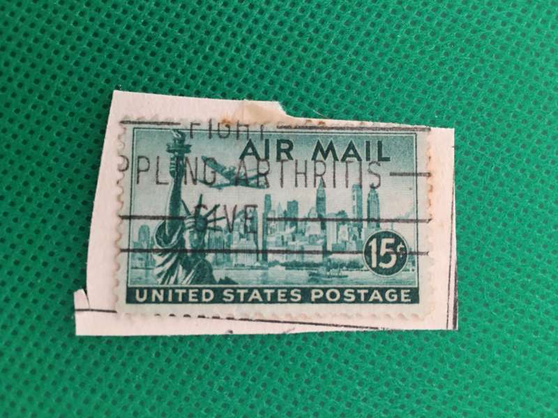 AMERICA USED STAMP AIRMAIL 15c