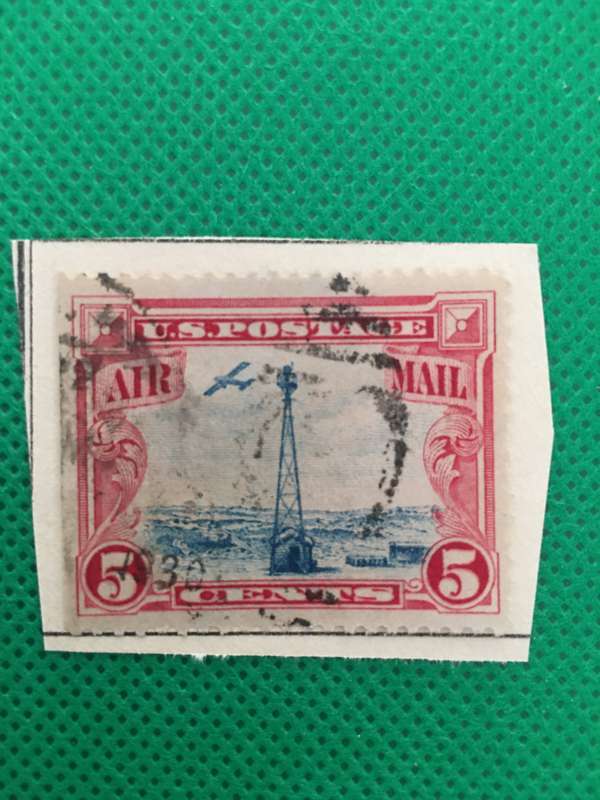 AMERICA AIR MAIL 1928 USED 5c STAMP