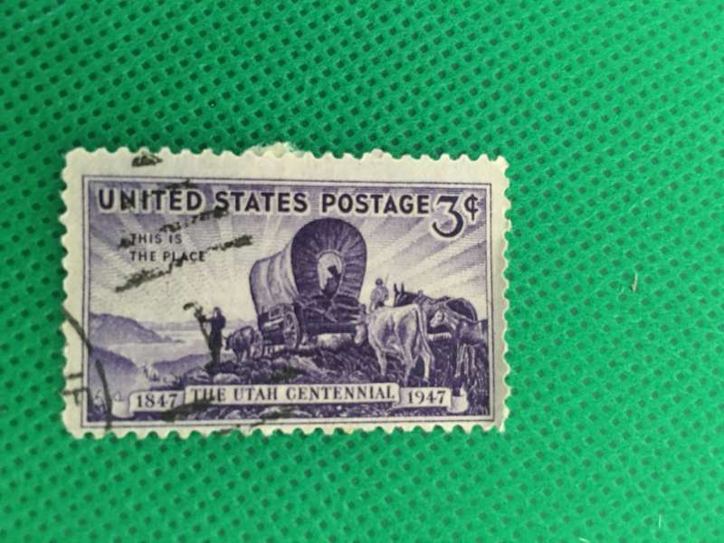 AMERICA USED THE UTAH CENNTENNIAL 1947 3c
