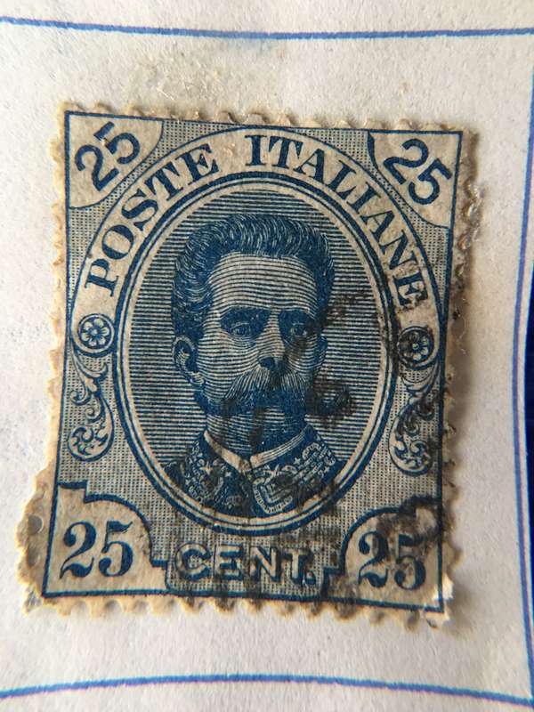 ITALY 1877 KING UMBERTO USED POTAGE STAMP