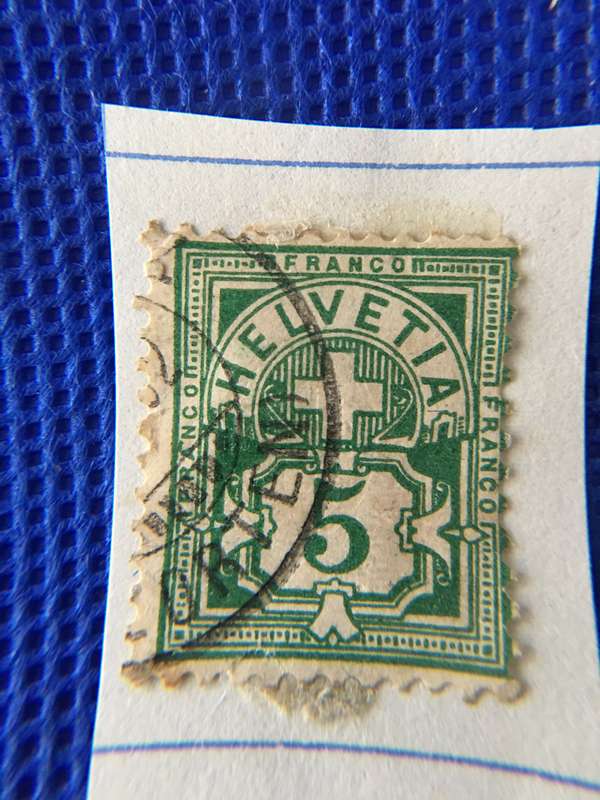 SWITZERLAND  USED 5 CENTIMES 1882 POSTAGE STAMP