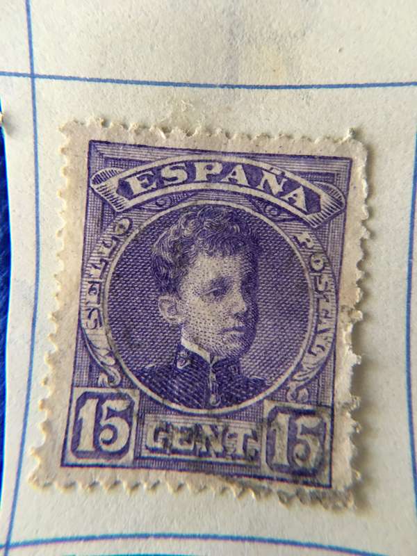 SPAIN KING ALFONSO  USED STAMP 1901