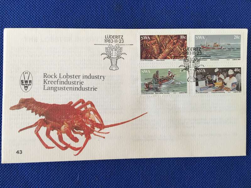 NAMIBIA ROCK  LOBSTER - FIRST DAY COVER