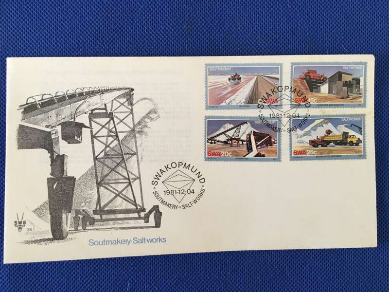 NAMIBIA FIRST DAY COVER - SALT WORKS