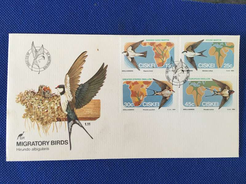 CISKEI FIRST DAY COVER - MIGRATORY BIRDS