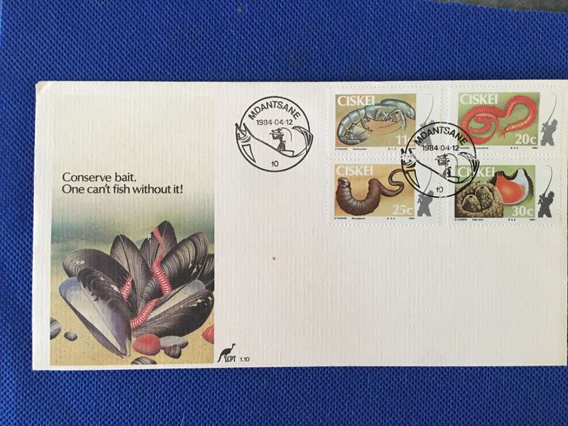 CISKEI FIRST DAY COVER - CONSERVE BAIT