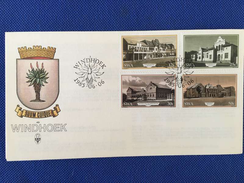 NAMIBIA FIRST DAY COVER BUILDINGS