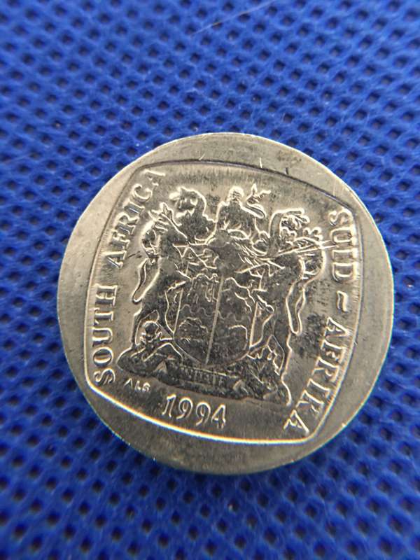 SOUTH AFRICA - COIN LOT R5 INAUGURATION - 50c  20c  5c  1c  5c  1/2c all crested  -  (A16)