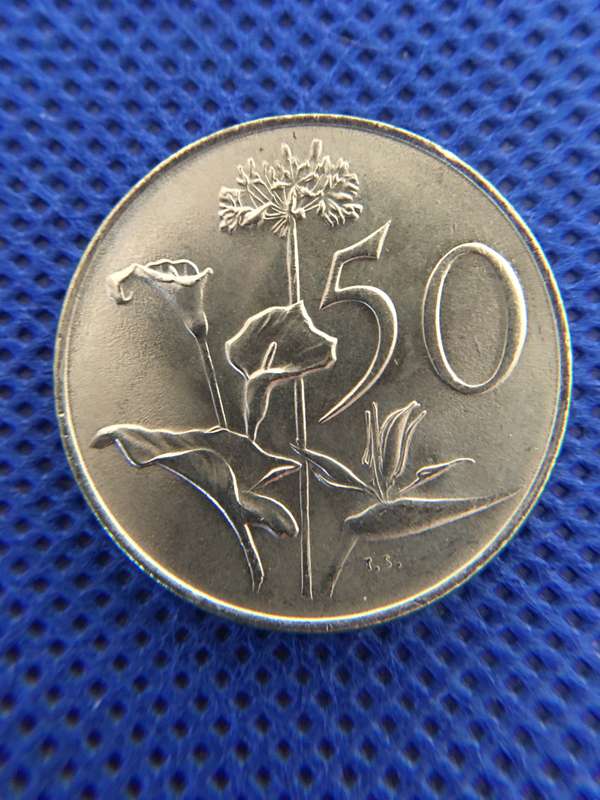 SOUTH AFRICA - COIN LOT R5 INAUGURATION - 50c  20c  5c  1c  5c  1/2c all crested  -  (A16)