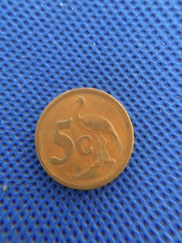 SOUTH AFRICA - COIN LOT R5 INAUGURATION - 50c  20c  5c  1c  5c  1/2c all crested  -  (A16)