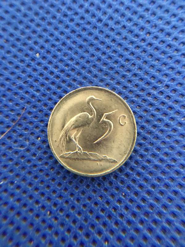 SOUTH AFRICA  - LOT OF 5 COINS - R5 INAUGORATION -  50c -  20c  5c  x 2     (A17)