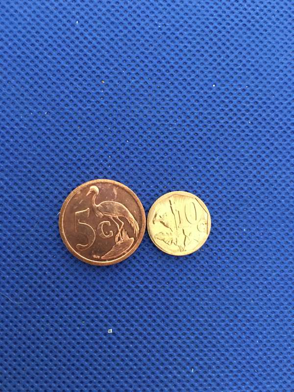 SOUTH AFRICA TWO COINS - (C4) -5c and 10c
