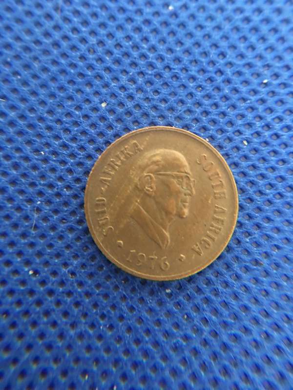 SOUTH AFRICA PRESIDENT SWART 1c COIN  - 1976