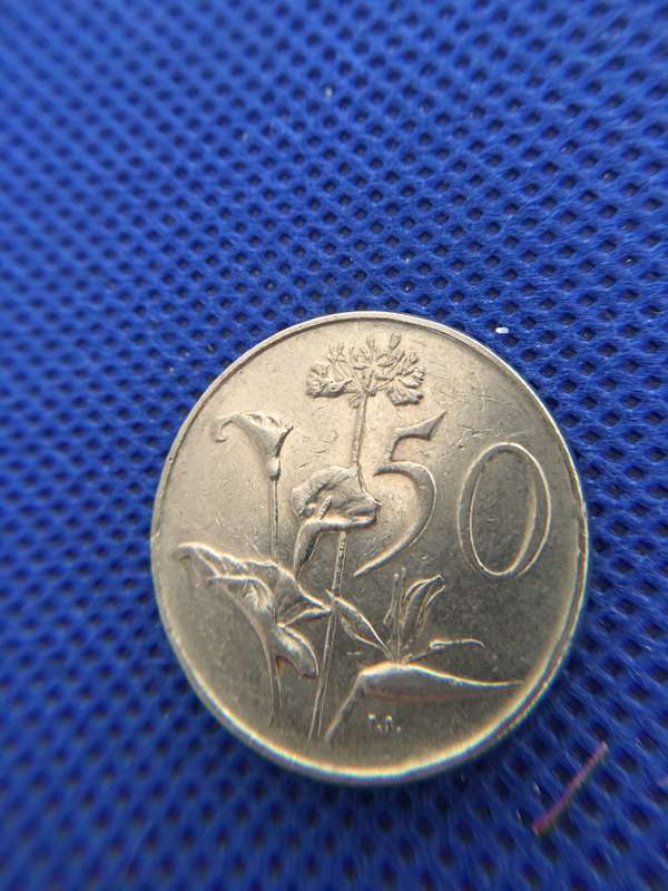 SOUTH AFRICA LOT OF 4 COINS - 1c  2c  5c  50c  all crested
