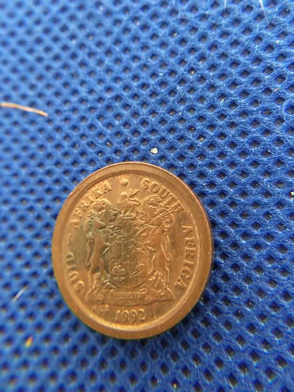 SOUTH AFRICA LOT OF 4 COINS - 1c  2c  5c  50c  all crested