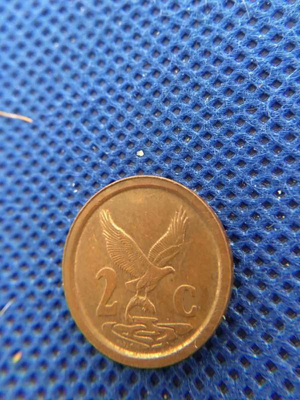 SOUTH AFRICA LOT OF 4 COINS - 1c  2c  5c  50c  all crested