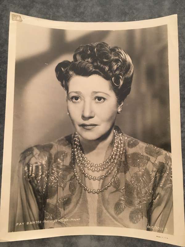 VINTAGE PRESS PHOTOGRAPH - METRO GOLDWYN MAYER - FAY BAINTER  - 1930'S - 1940'S