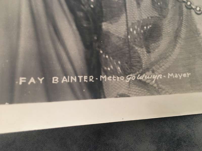 VINTAGE PRESS PHOTOGRAPH - METRO GOLDWYN MAYER - FAY BAINTER  - 1930'S - 1940'S