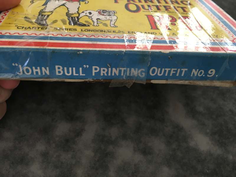 VINTAGE JOHN BULL PRINTING OUTFIT NO. 9 IN ORIGINAL BOX