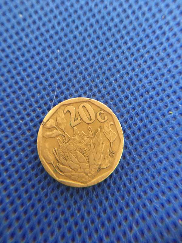 SOUTH AFRICA LOT OF 5 COINS (4)  R5 - 50c 5c 20c 10c