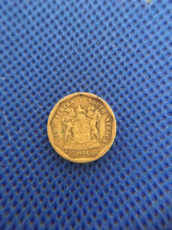 SOUTH AFRICA LOT OF 5 COINS (4)  R5 - 50c 5c 20c 10c