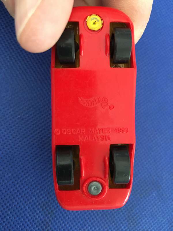 VINTAGE WEINER HOT DOG HOTWHEELS 1993 CAR