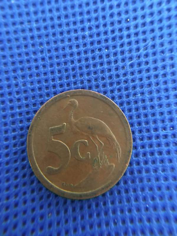 SOUTH AFRICA  LOT OF 7 COINS - (A1)  R5 R2  R1  50c 20c 10c 5c