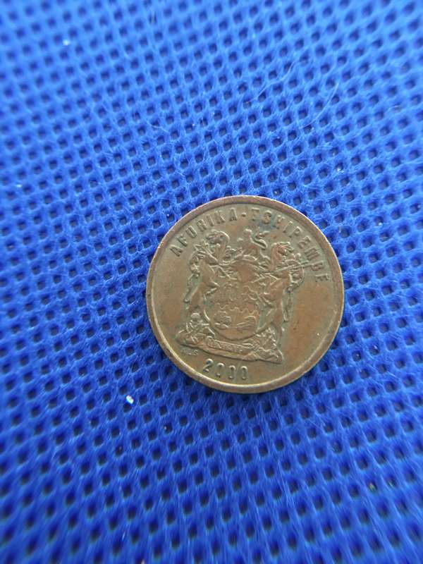 SOUTH AFRICA - LOT OF 5 COINS -  20c  5c  1c  5c  2c  - (A6) ALL CRESTED