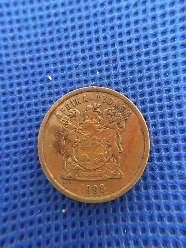 SOUTH AFRICA - LOT OF 5 COINS -  20c  5c  1c  5c  2c  - (A6) ALL CRESTED