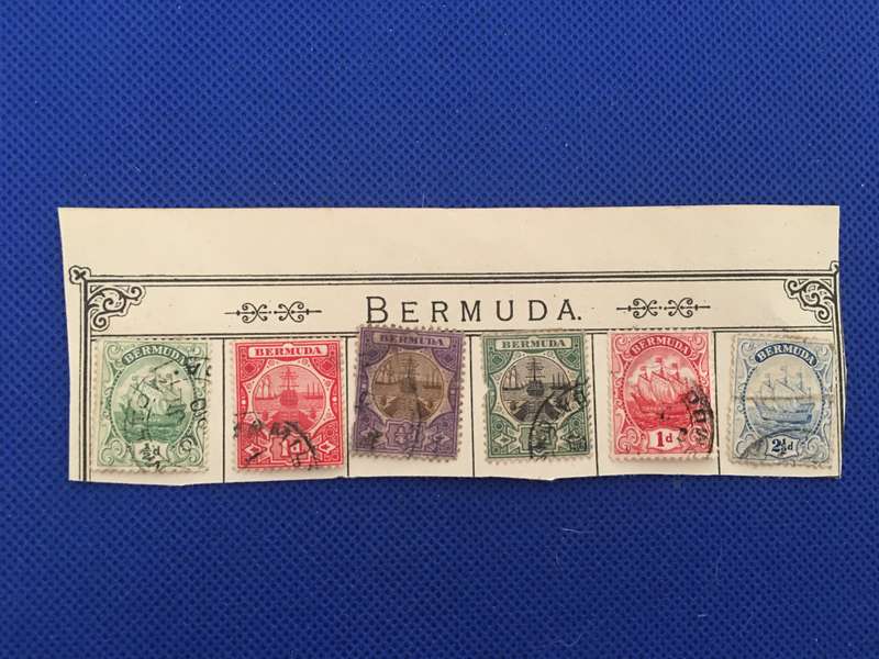 BERMUDA LOT OF USED STAMPS 1910