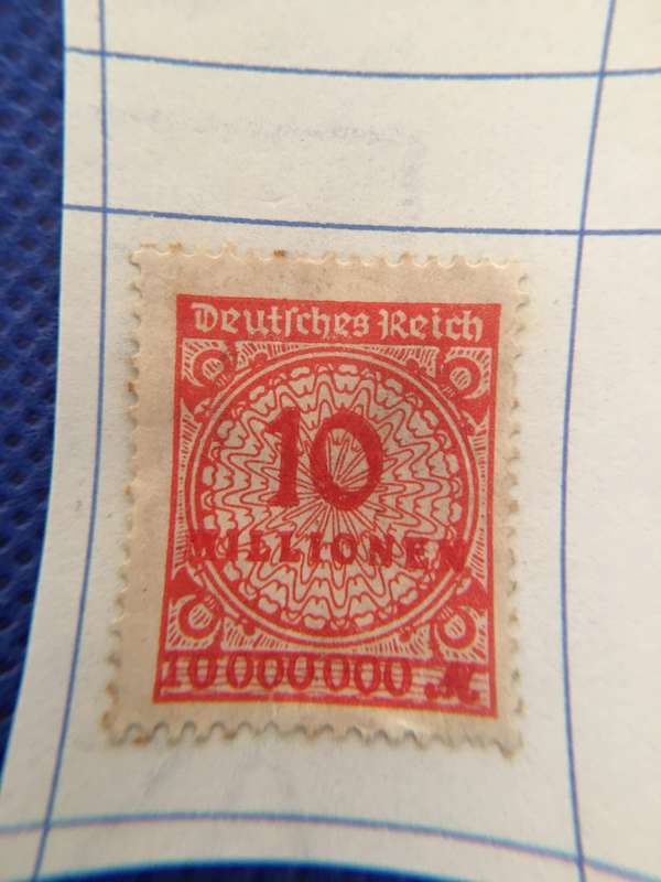 GERMANY DEUTCHES REICH 1923 - 10 MILLIONEN UNUSED STAMP