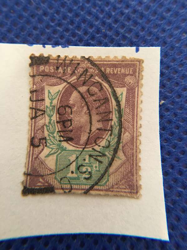 GREAT BRITAIN KING EDWARD 1 1/2D  USED STAMP