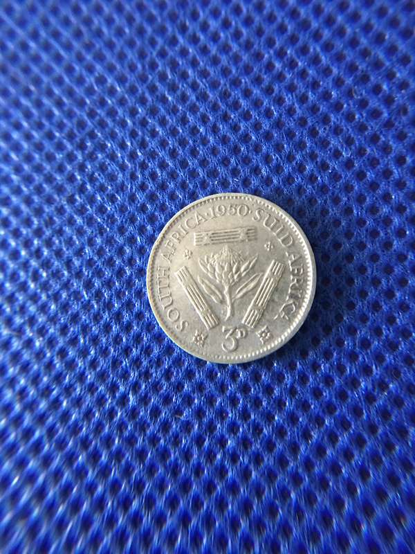 SOUTH AFRICA 3D OR TICKY COIN - 1950