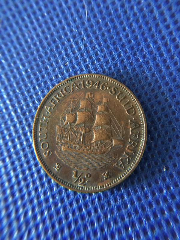 SOUTH AFRICA - 1946  1/2D PENNY