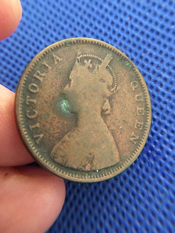 INDIA HALF ANNA QUEEN VICTORIA 1862 COIN
