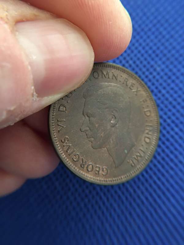 GREAT BRITAIN 1948 PENNY GREAT DETAIL