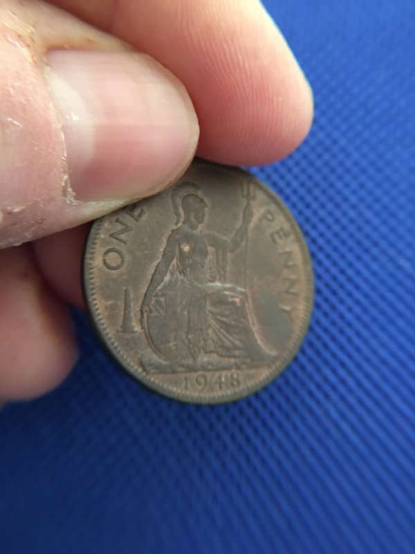 GREAT BRITAIN 1948 PENNY GREAT DETAIL