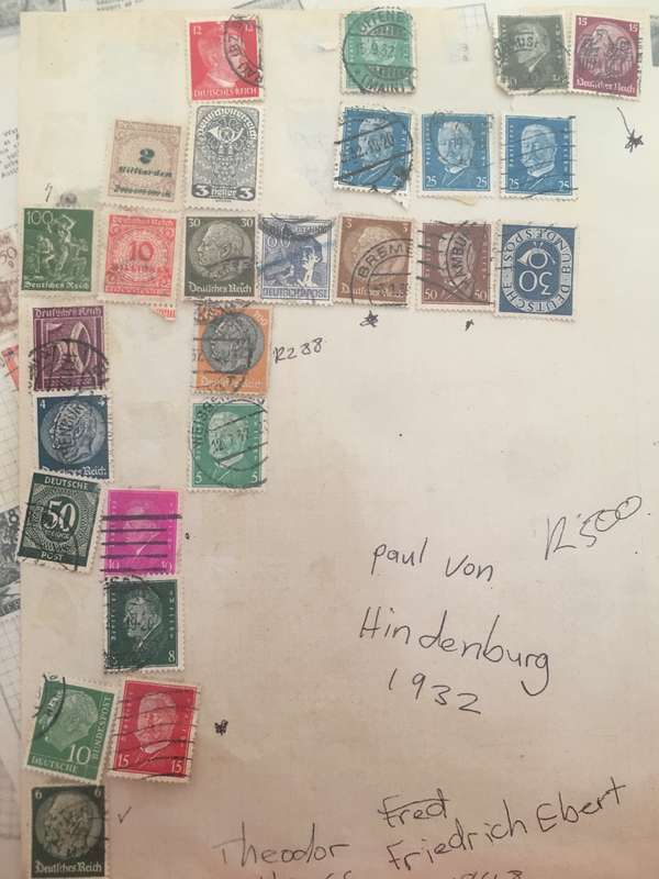 GERMANY LOT OF  USED MOUNTED STAMPS