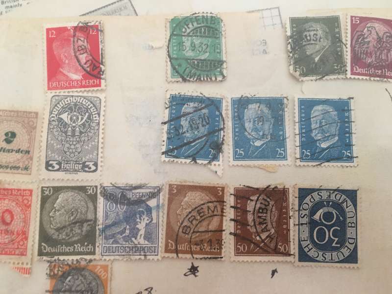 GERMANY LOT OF  USED MOUNTED STAMPS