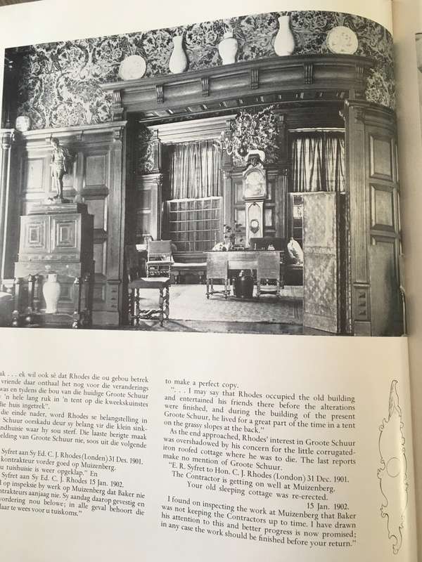 LOVELY LARGE BOOK - GROOTE SCHUUR - SIGNED BY PRIME MINISTER - VORSTER AND MRS TINI  VORSTER