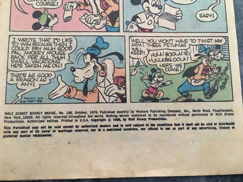 GOLD KEY COMICS - MICKEY MOUSE - NO. 188 - 1978