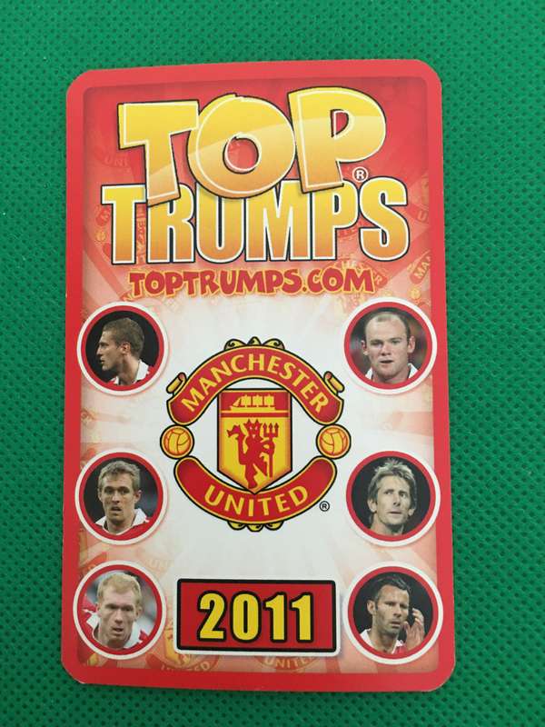 TOP TRUMPS TRADING CARD  - MANCHESTER UNITED - 2011 - NO. 14 - JAVIER HERNANDEZ