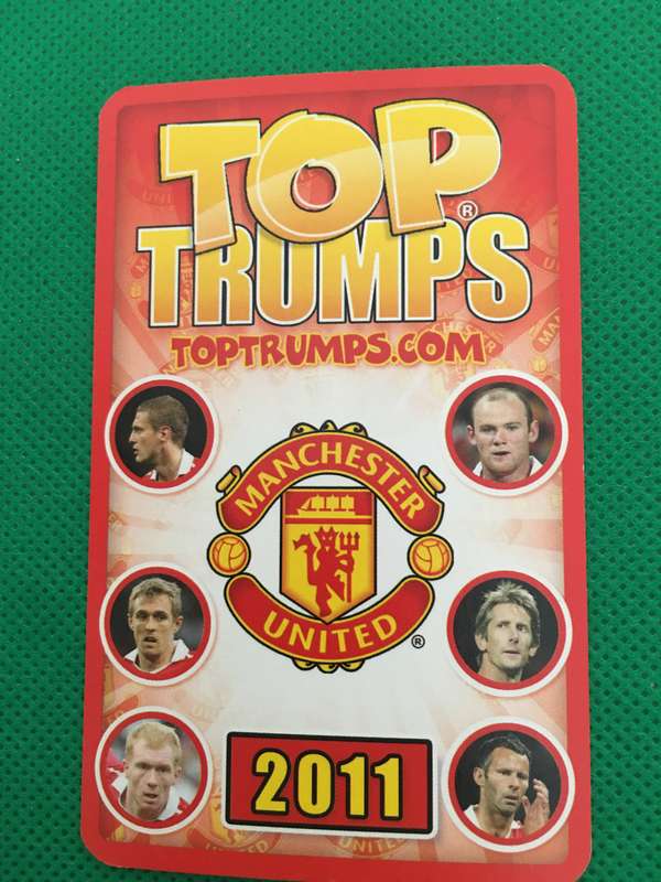 TOP TRUMPS TRADING CARD  - MANCHESTER UNITED - 2011 - NO. 12 - CHRIS SMALLING