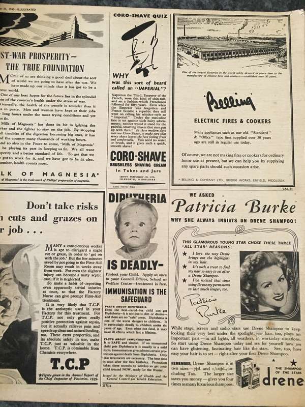 VINTAGE ILLUSTRATED - THE DUCHESS OF KENT'S CHILDREN - 1943