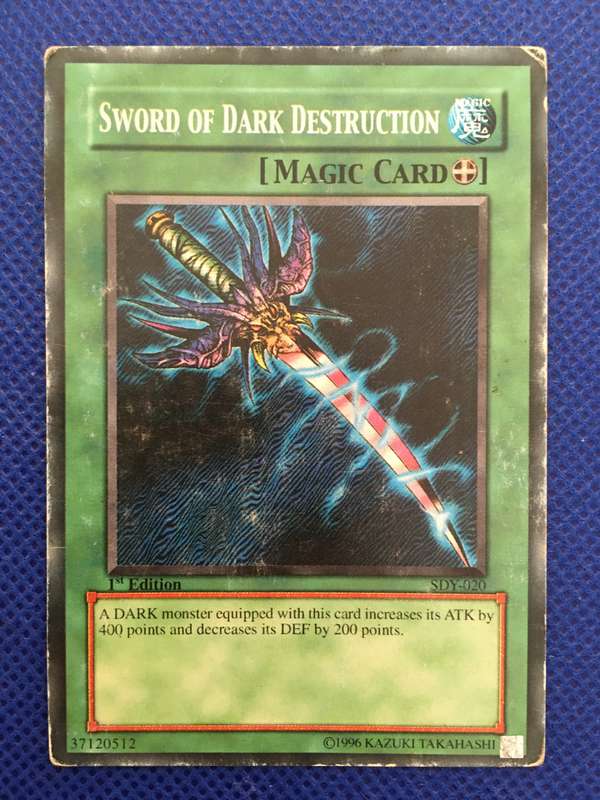 YU-GI-OH TRADING CARD - SWORD OF DARK DESTRUCTION